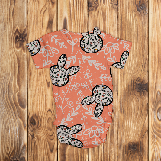 Floral Bunnies-seamless file