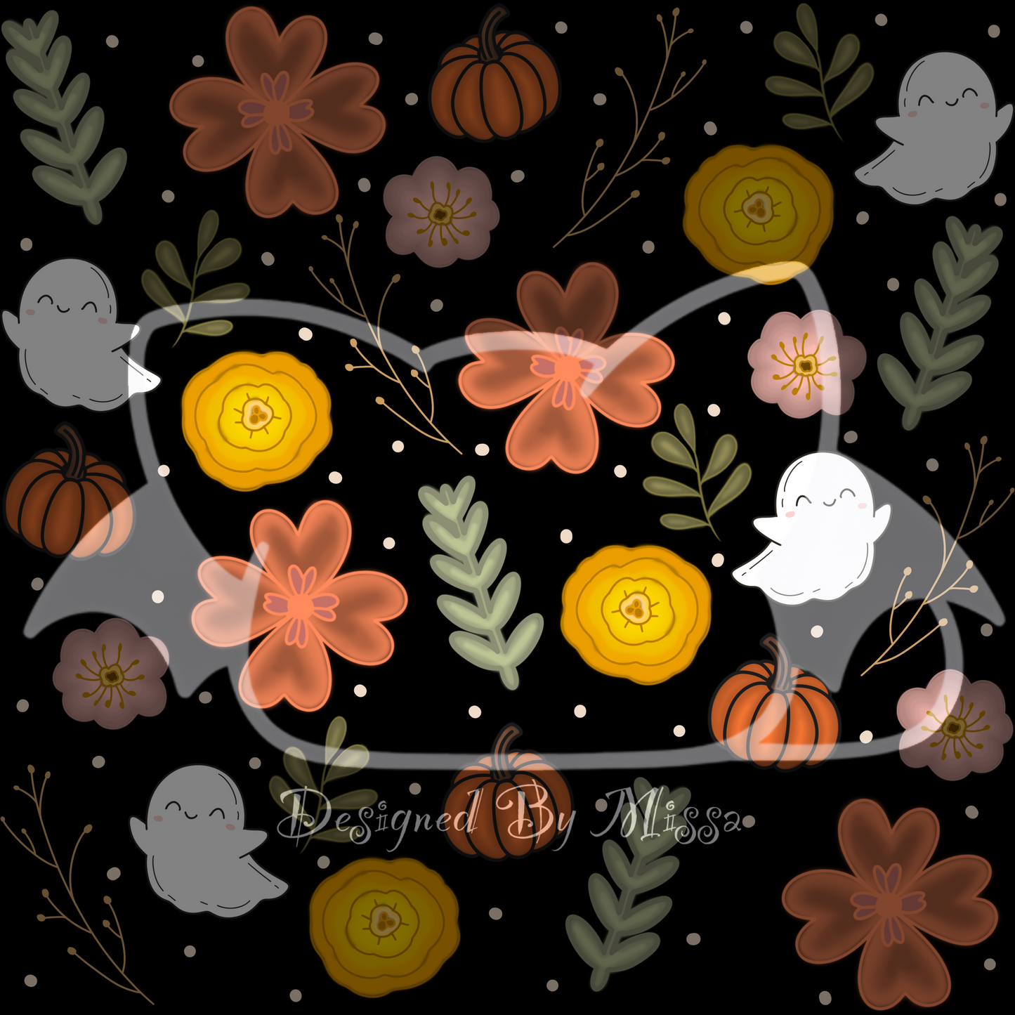 Floral Ghosties-  seamless file