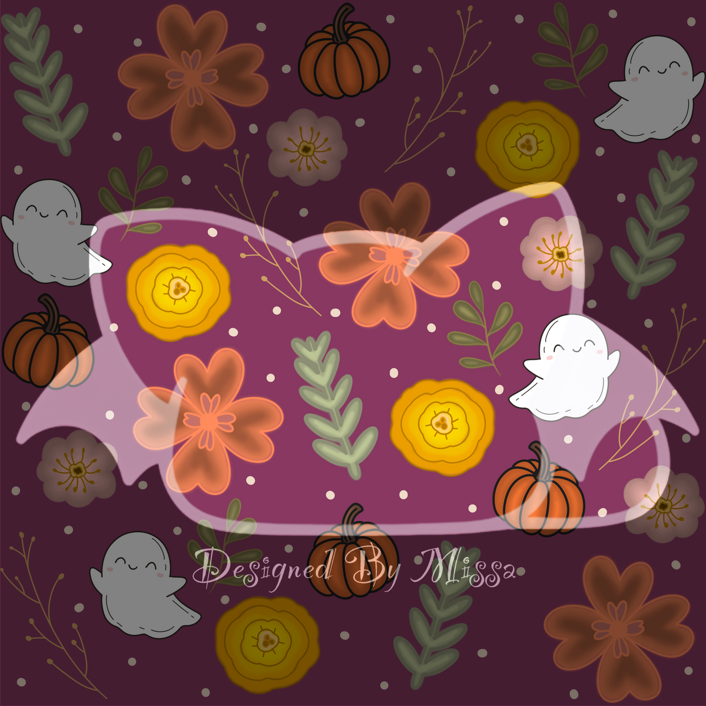 Floral Ghosties-  seamless file